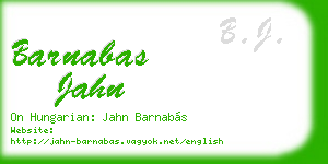 barnabas jahn business card